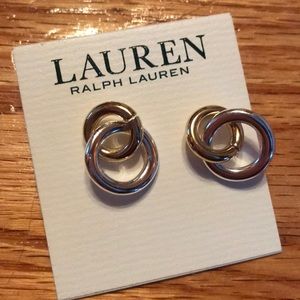 Lauren Ralph Lauren Two Tone Circle Link Post Drop